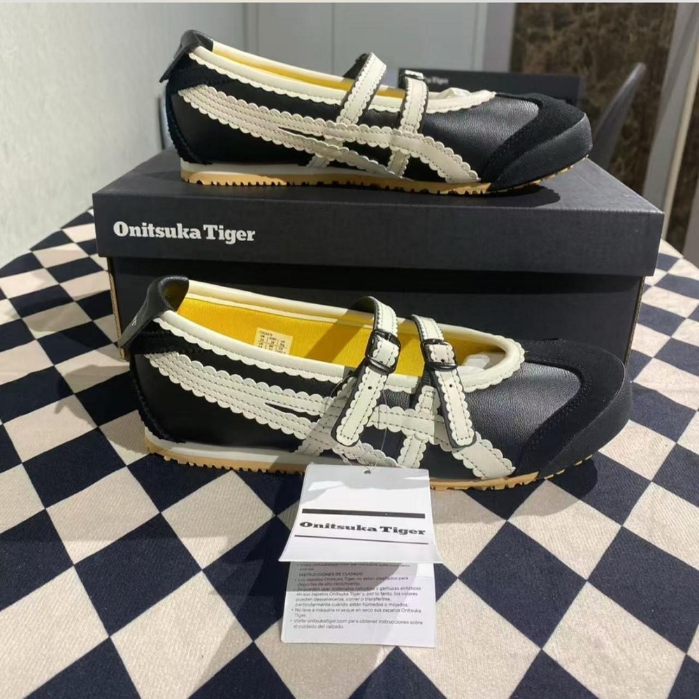 Onitsuka Tiger Black and White Mary Jane Sneakers